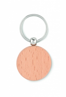 Logotrade advertising product picture of: Round wooden key ring Saldus