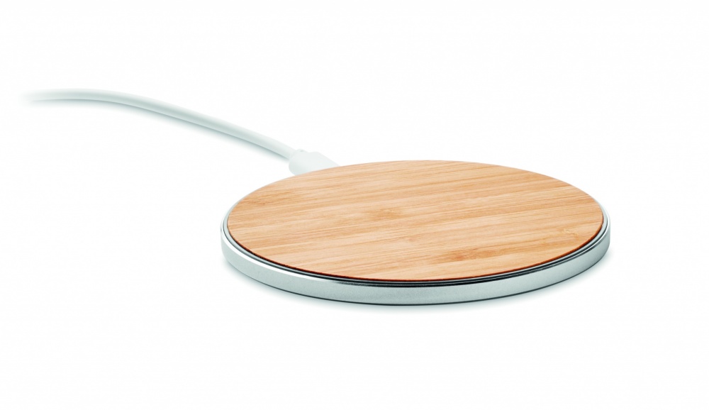 Logo trade business gift photo of: Bamboo wireless charger 10W DESPAD