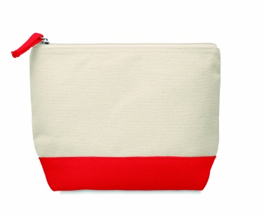 Logo trade promotional merchandise image of: Bicolour cotton cosmetic bag