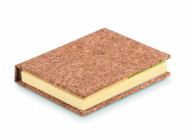 Logo trade promotional gift photo of: Cork sticky note memo pad