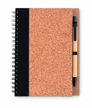 Logo trade promotional products image of: Cork notebook with pen
