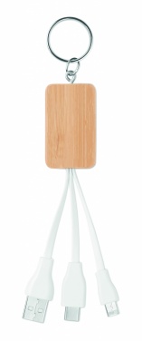 Logotrade promotional product image of: Bamboo 3-in-1 cable