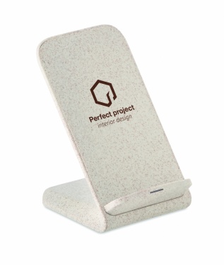 Logo trade promotional gift photo of: Wheat straw/ABS charger std10W