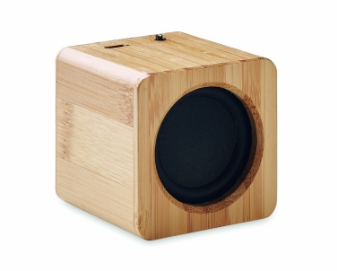 Logo trade corporate gift photo of: Bamboo wireless speaker