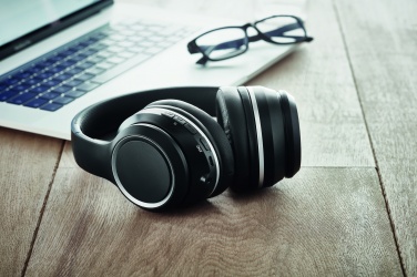 Logo trade business gifts image of: ANC headphone and pouch