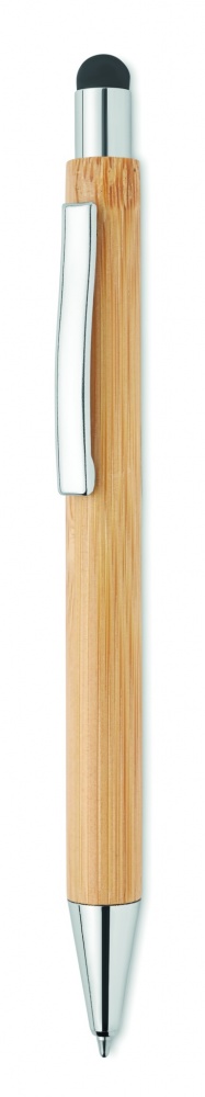 Logo trade promotional merchandise picture of: Bamboo ballpoint pen with blue ink