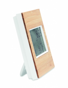 Logotrade business gifts photo of: Weather station bamboo front TURKU
