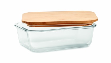 Logo trade promotional gifts picture of: Glass lunchbox with bamboo lid