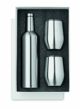 Logo trade advertising products image of: Double walled bottle & mug set