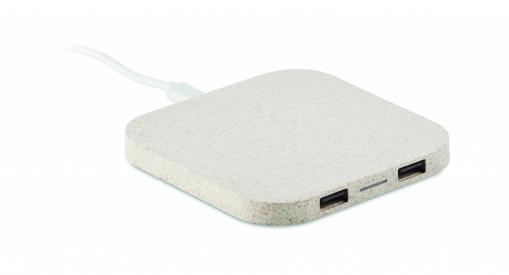 Logo trade promotional product photo of: Hub charger wheat straw/ABS 5W