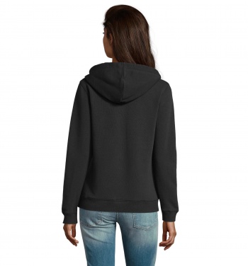Logo trade promotional merchandise photo of: SPIKE WOMEN ZIP HOOD SWEAT