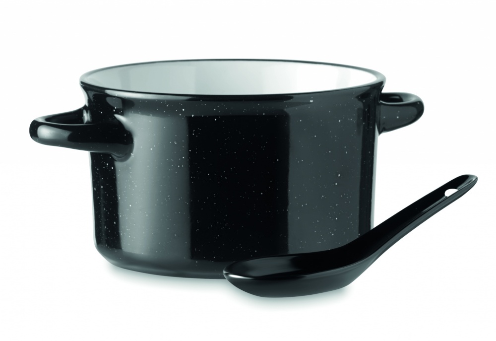 Logo trade promotional gifts image of: Ceramic vintage bowl 550 ml