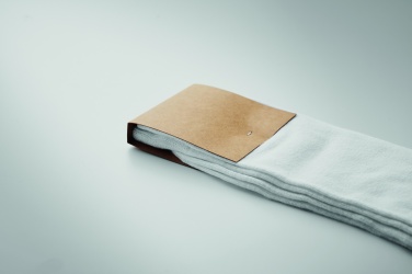 Logo trade promotional giveaways image of: Pair of socks in gift box L