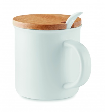 Logotrade promotional merchandise photo of: Porcelain mug with spoon