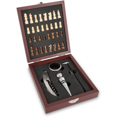 Logo trade promotional items image of: Chess wine set SAN GIMIGNANO