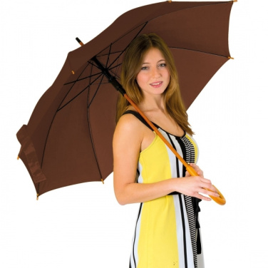 Logo trade promotional product photo of: Wooden automatic umbrella NANCY
