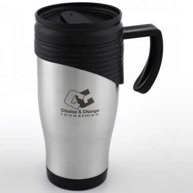 Logo trade promotional gifts image of: Stainless steel thermo cup EL PASO 400 ml