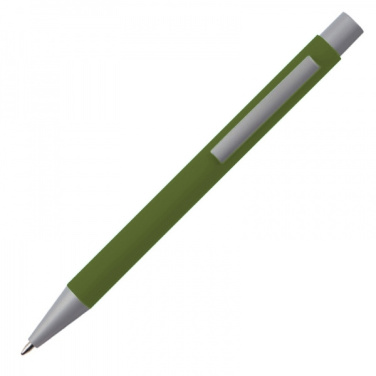 Logo trade promotional gifts image of: Metal ballpen soft touch ABU DHABI