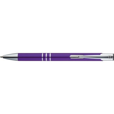 Logo trade business gifts image of: Metal ballpen ASCOT