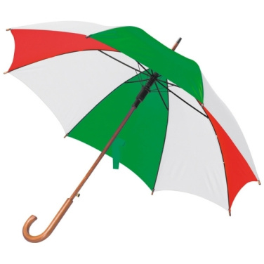 Logo trade advertising product photo of: Wooden automatic umbrella NANCY
