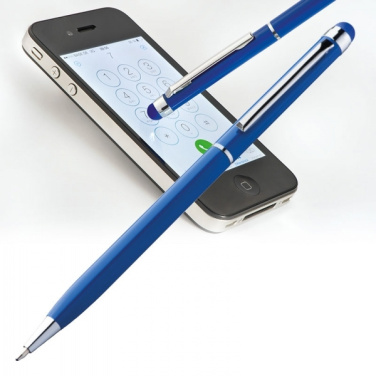 Logo trade promotional products image of: Metal ballpen with touch pen NEW ORLEANS