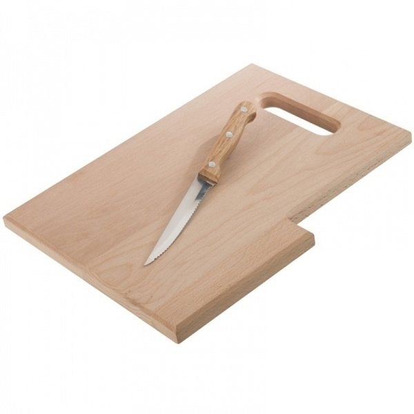 Logotrade promotional gift image of: Wooden board with knife LIZZANO