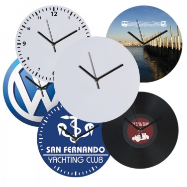 Logo trade advertising products image of: Wall clock with allover clock face VENICE