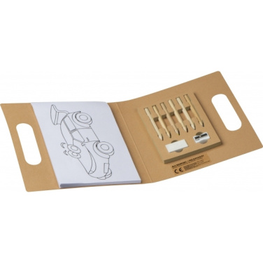 Logo trade advertising product photo of: Kids coloring book with colored pencils FORIO