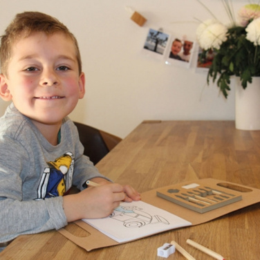 Logo trade promotional gift photo of: Kids coloring book with colored pencils FORIO