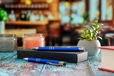 Logo trade corporate gifts picture of: Metal writing set CLAREMONT