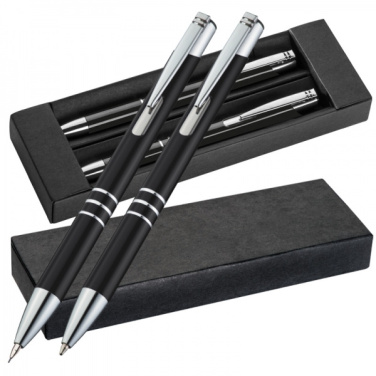 Logotrade promotional gift picture of: Metal writing set CLAREMONT