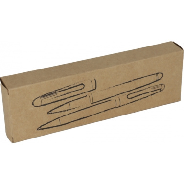 Logotrade promotional gift image of: Wooden writing set ballpen and roller INDIANAPOLIS