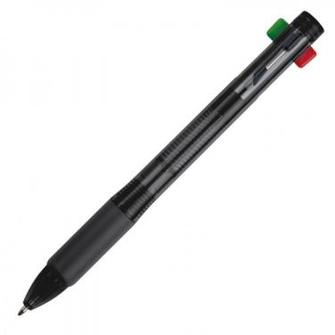 Logo trade promotional giveaways image of: Plastic ballpen 4in1 NEAPEL