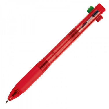 Logo trade promotional giveaways image of: Plastic ballpen 4in1 NEAPEL