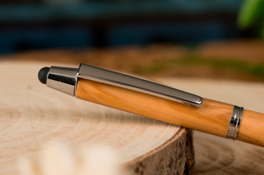 Logotrade promotional products photo of: Wooden ballpen with touch function ERFURT