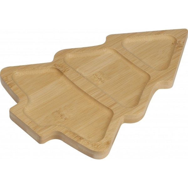 Logo trade promotional gifts picture of: Bamboo snack tray LOUISVILLE