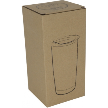 Logo trade promotional gift photo of: Stainless steel mug with wooden look COSTA RICA 550 ml