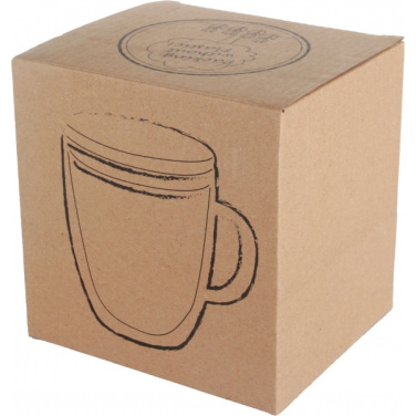 Logotrade promotional item picture of: Double-walled glass cup GERTHE 350 ml