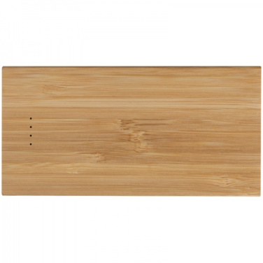 Logo trade promotional merchandise image of: Bamboo power bank KATOWICE
