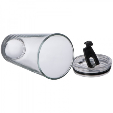Logo trade business gifts image of: Glass mug with lid WATTENSCHEID 400 ml
