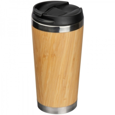 Logotrade business gifts photo of: Stainless steel mug BAMBOOGARDEN 400 ml