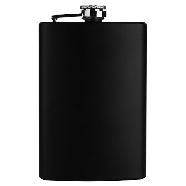 Logo trade business gift photo of: Hip flask OLYMPOS Schwarzwolf