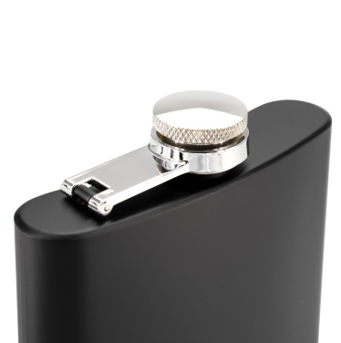 Logotrade promotional gifts photo of: Hip flask OLYMPOS Schwarzwolf