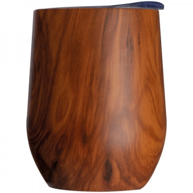 Logotrade corporate gifts photo of: Stainless steel mug with wooden look BRIGHTON 380 ml