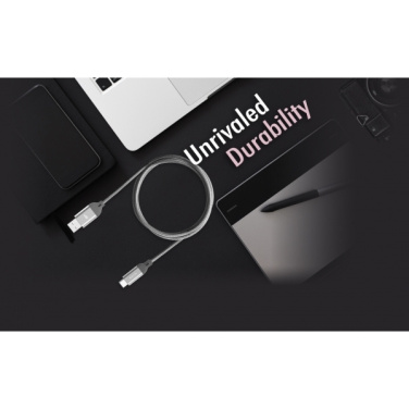 Logotrade advertising product image of: Nylon data transfer cable LK30 Type - C Quick Charge 3.0