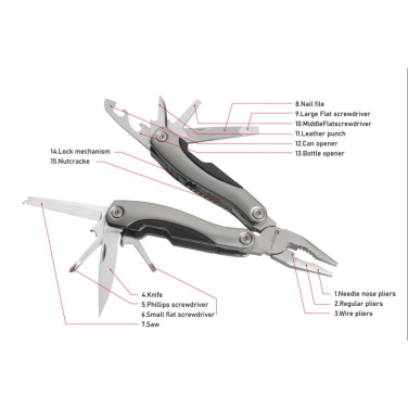 Logo trade promotional gifts image of: Multitool ARMADOR NEW Schwarzwolf