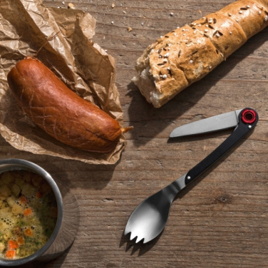 Logotrade promotional item image of: Multifunctional spoon LATEMAR Schwarzwolf