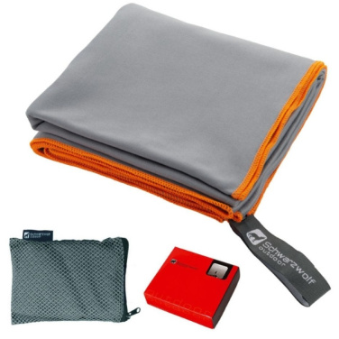 Logo trade corporate gifts image of: Towel MALAREN Schwarzwolf