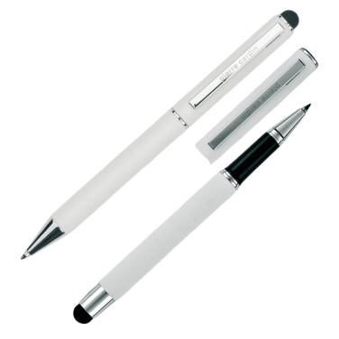 Logotrade business gift image of: Writing set ballpoint pen & roller soft touch CLAUDIE