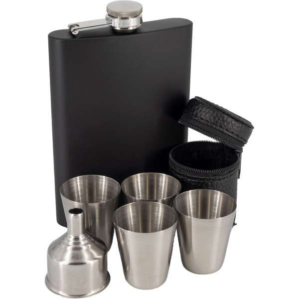 Logotrade promotional products photo of: Hip flask MADONIE Schwarzwolf